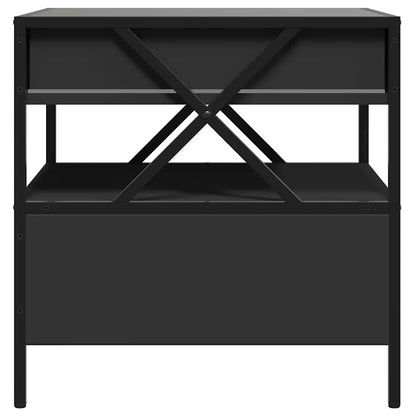 Tavolino da Salotto con LED Infinity Nero 50x50x51 cm