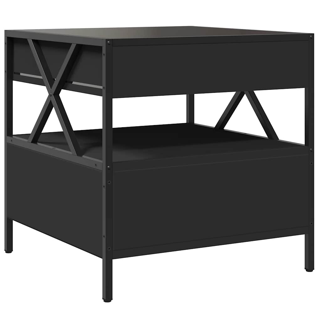 Tavolino da Salotto con LED Infinity Nero 50x50x51 cm | homemem39