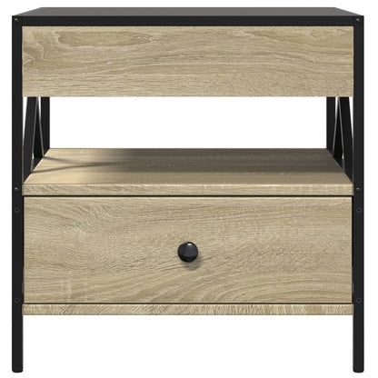 Tavolino da Salotto con LED Infinity Rovere Sonoma 50x50x51 cm