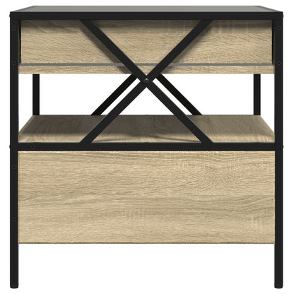 Tavolino da Salotto con LED Infinity Rovere Sonoma 50x50x51 cm | homemem39