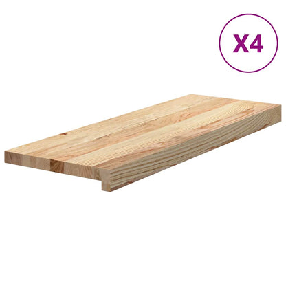 Gradini 4 pz 70x30x2 cm in Rovere Massello Non Trattato | homemem39