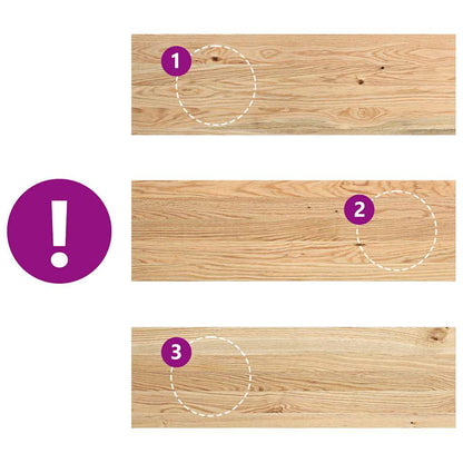 Gradini 4 pz 80x30x2 cm in Rovere Massello Non Trattato | homemem39
