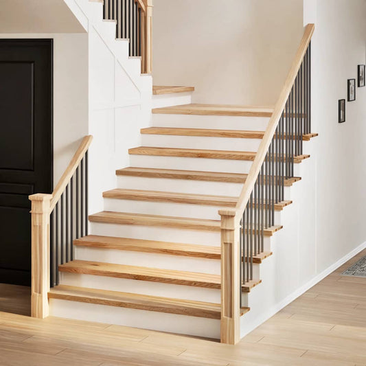 Gradini 4 pz 120x30x2 cm in Rovere Massello Non Trattato | homemem39
