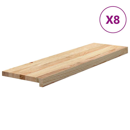 Gradini 8 pz 90x25x2 cm in Rovere Massello Non Trattato | homemem39
