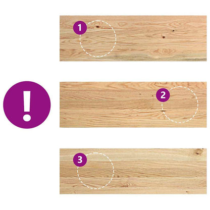 Gradini 16 pz 80x30x2 cm in Rovere Massello Non Trattato | homemem39