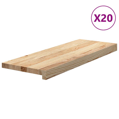 Gradini 20 pz 70x25x2 cm in Rovere Massello Non Trattato | homemem39