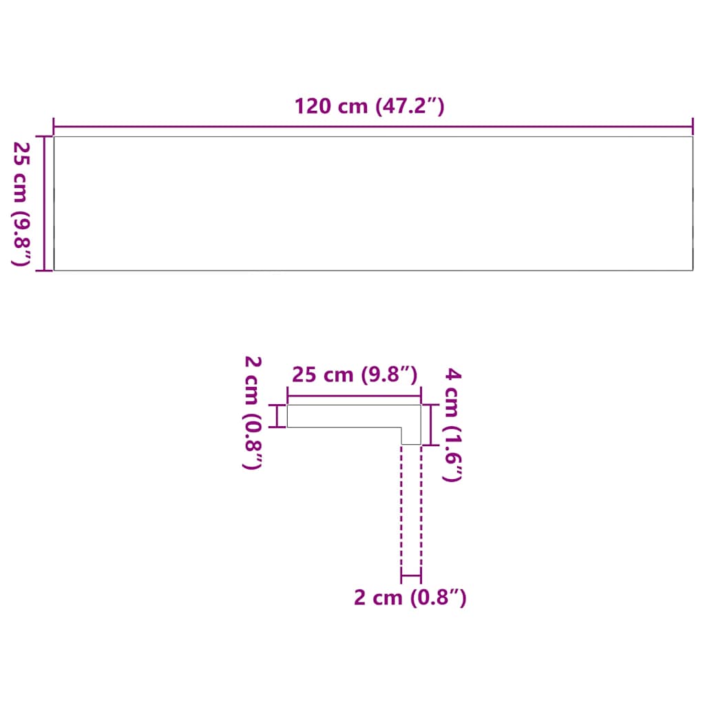 Gradini 4 pz Marrone Chiaro 120x25x2 cm Legno Massello Rovere | homemem39