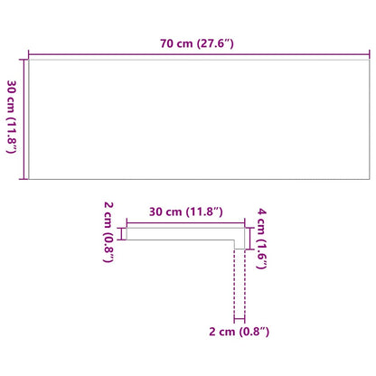 Gradini 4 pz Marrone Chiaro 70x30x2 cm Legno Massello Rovere | homemem39