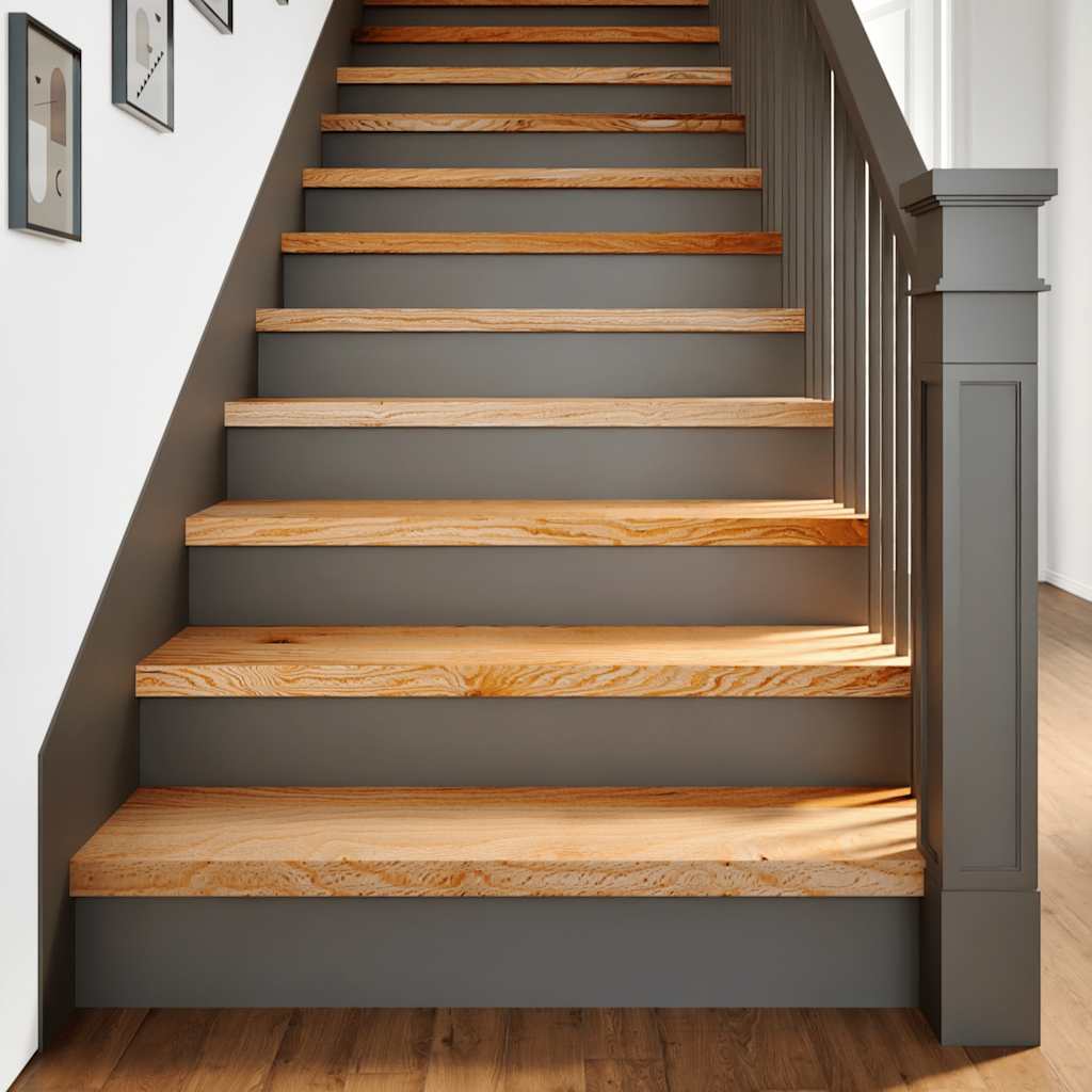 Gradini 4 pz Marrone Chiaro 90x30x2 cm Legno Massello Rovere | homemem39