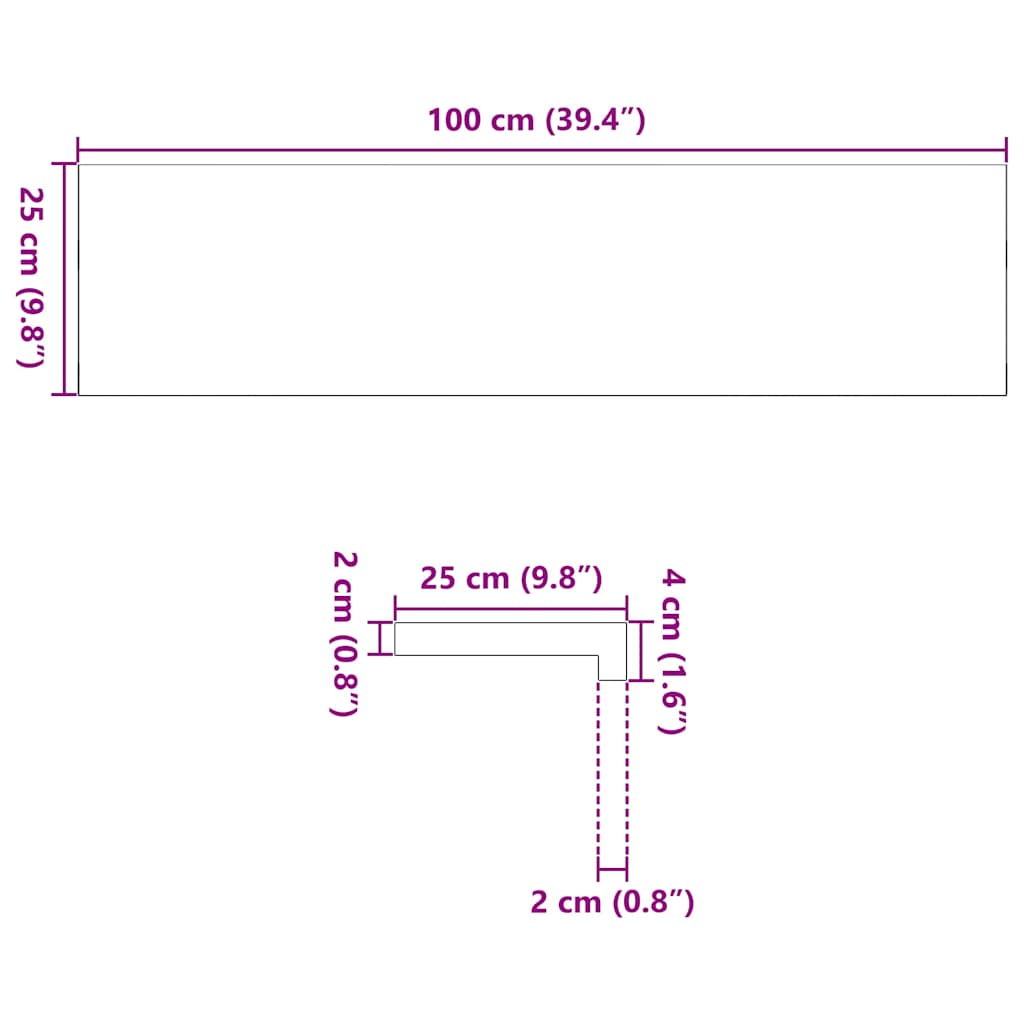 Gradini 8 pz Marrone Chiaro 100x25x2 cm Legno Massello Rovere | homemem39