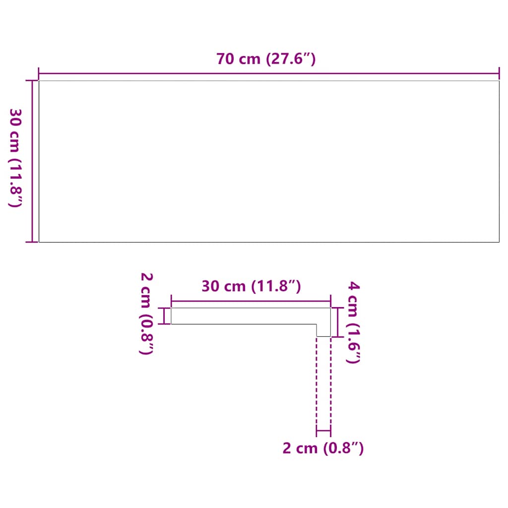 Gradini 8 pz Marrone Chiaro 70x30x2 cm Legno Massello Rovere | homemem39