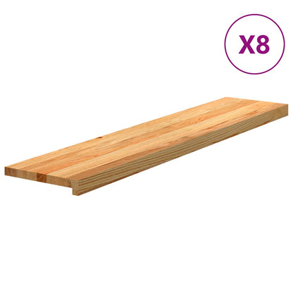Gradini 8 pz Marrone Chiaro 120x30x2 cm Legno Massello Rovere | homemem39