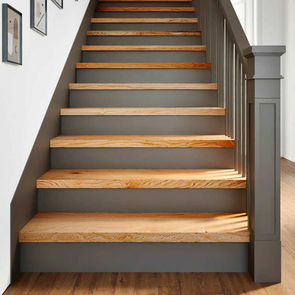 Gradini 12 pz Marrone Chiaro 100x30x2 cm Legno Massello Rovere | homemem39