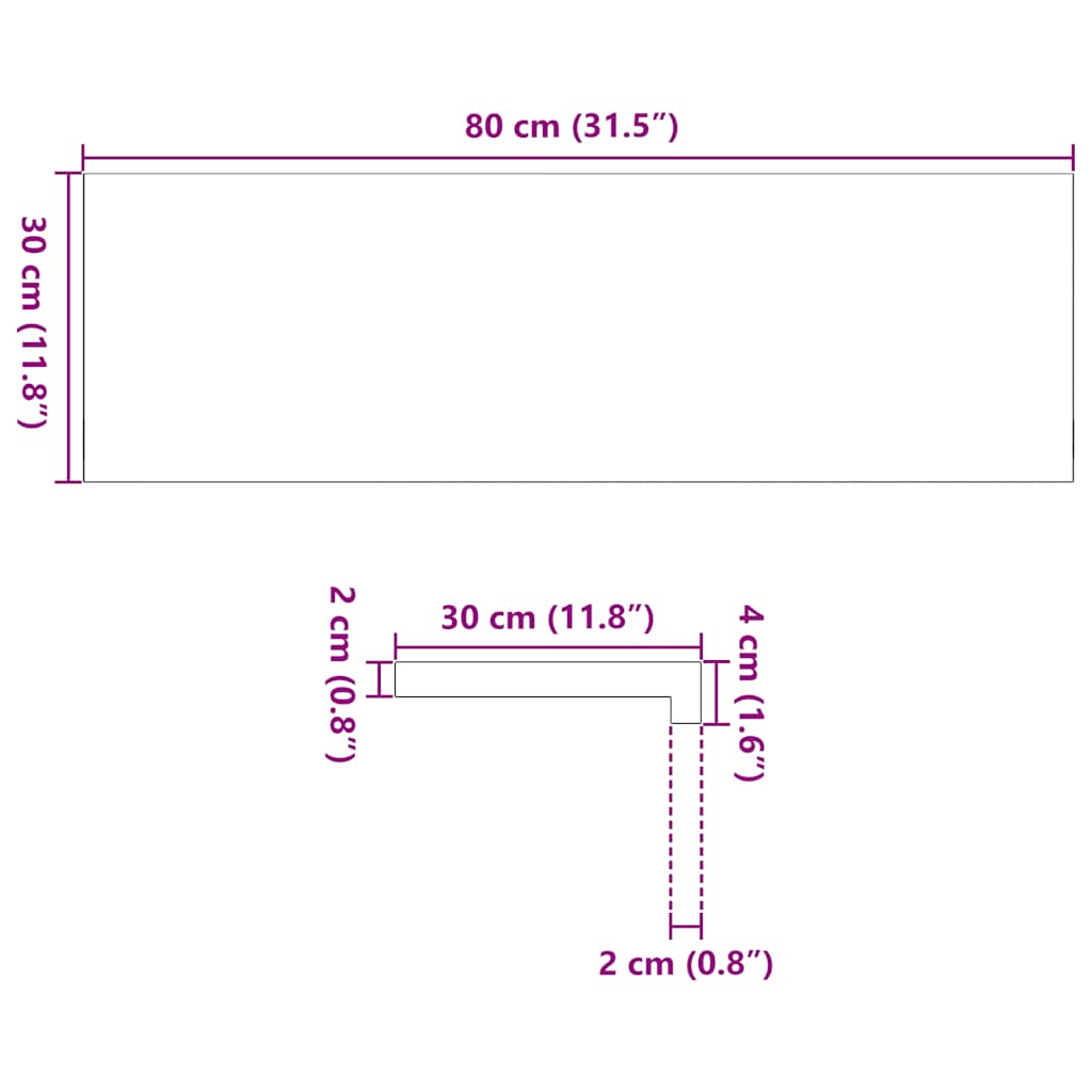 Gradini 8 pz Marrone Scuro 80x30x2 cm Legno Massello Rovere | homemem39