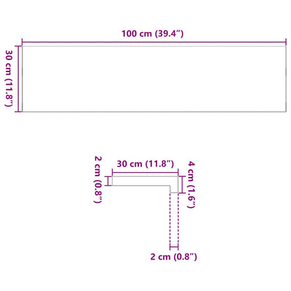Gradini 8 pz Marrone Scuro 100x30x2 cm Legno Massello Rovere | homemem39