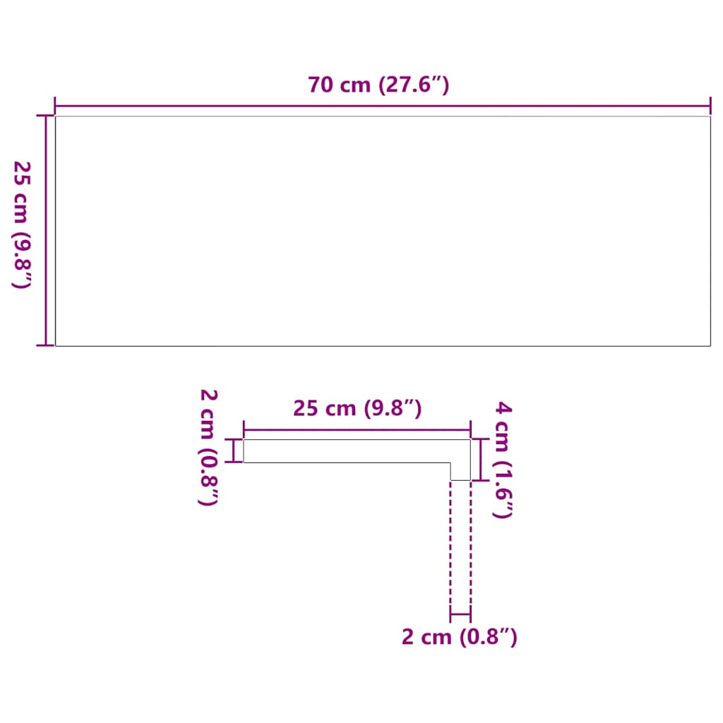 Gradini 12 pz Marrone Scuro 70x25x2 cm Legno Massello Rovere | homemem39