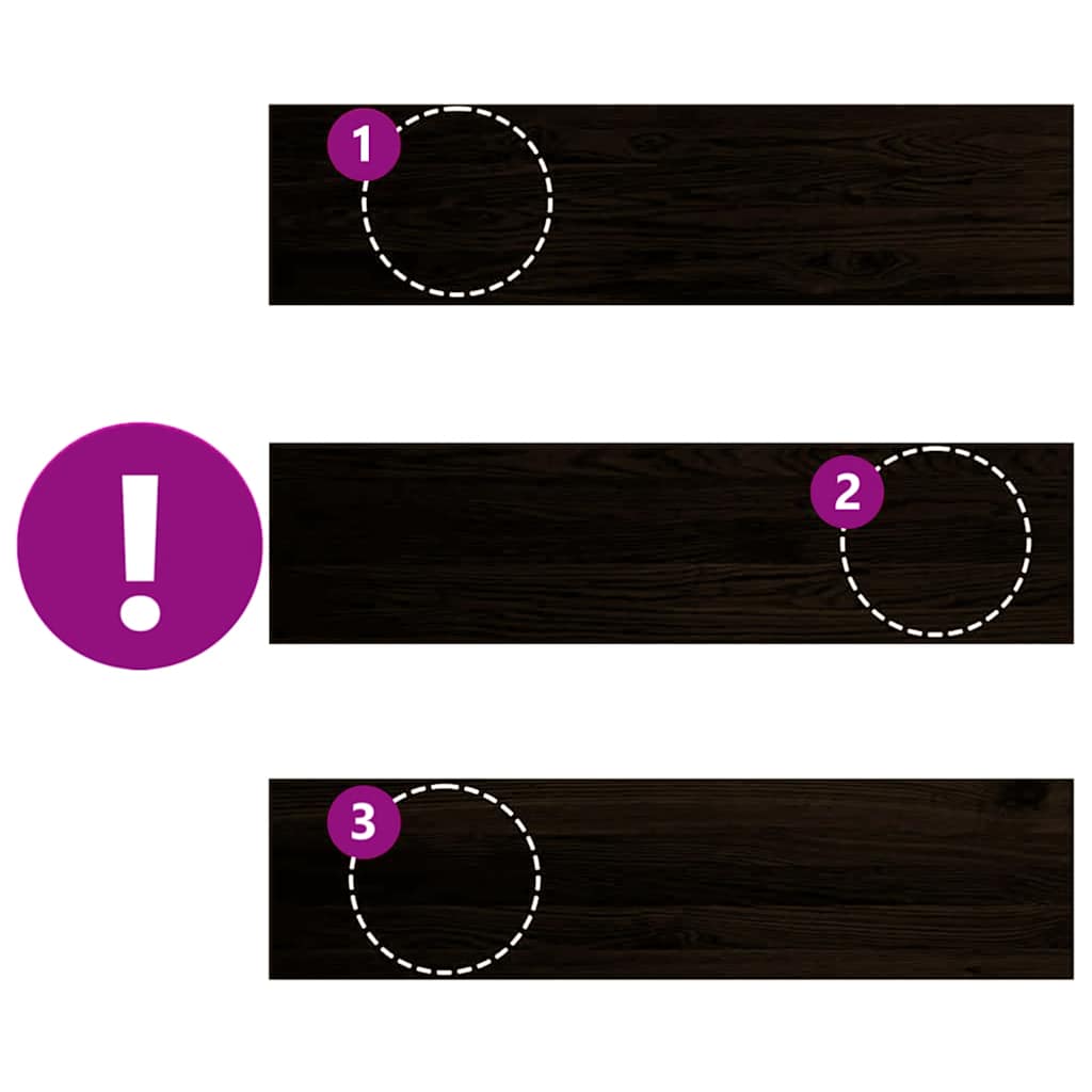 Gradini 12 pz Marrone Scuro 100x25x2 cm Legno Massello Rovere | homemem39