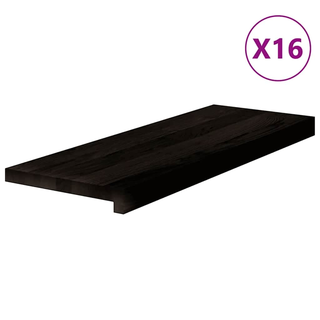 Gradini 16 pz Marrone Scuro 70x25x2 cm Legno Massello Rovere | homemem39