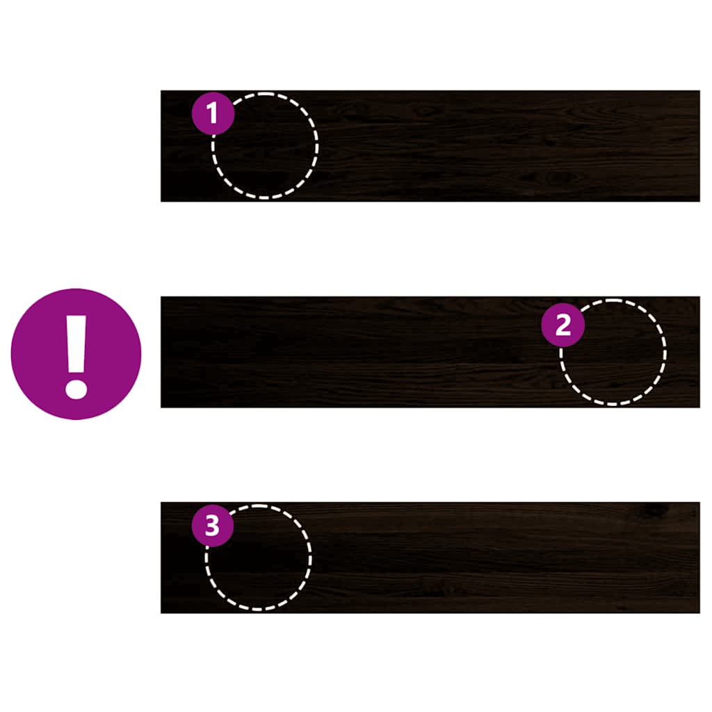 Gradini 16 pz Marrone Scuro 120x25x2 cm Legno Massello Rovere