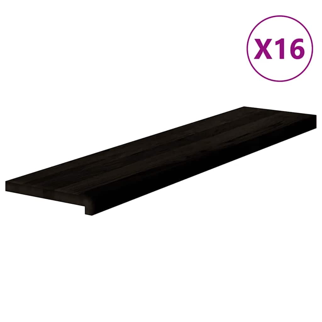 Gradini 16 pz Marrone Scuro 110x30x2 cm Legno Massello Rovere | homemem39