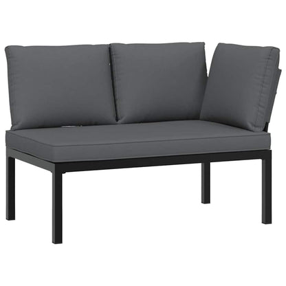 Set Divani da Giardino 2 pz con Cuscini in Alluminio Nero - homemem39