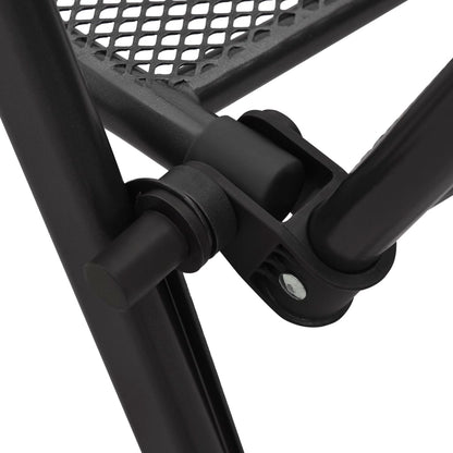 Set Sedie Giardino Reclinabili 5pz Antracite Acciaio Verniciato