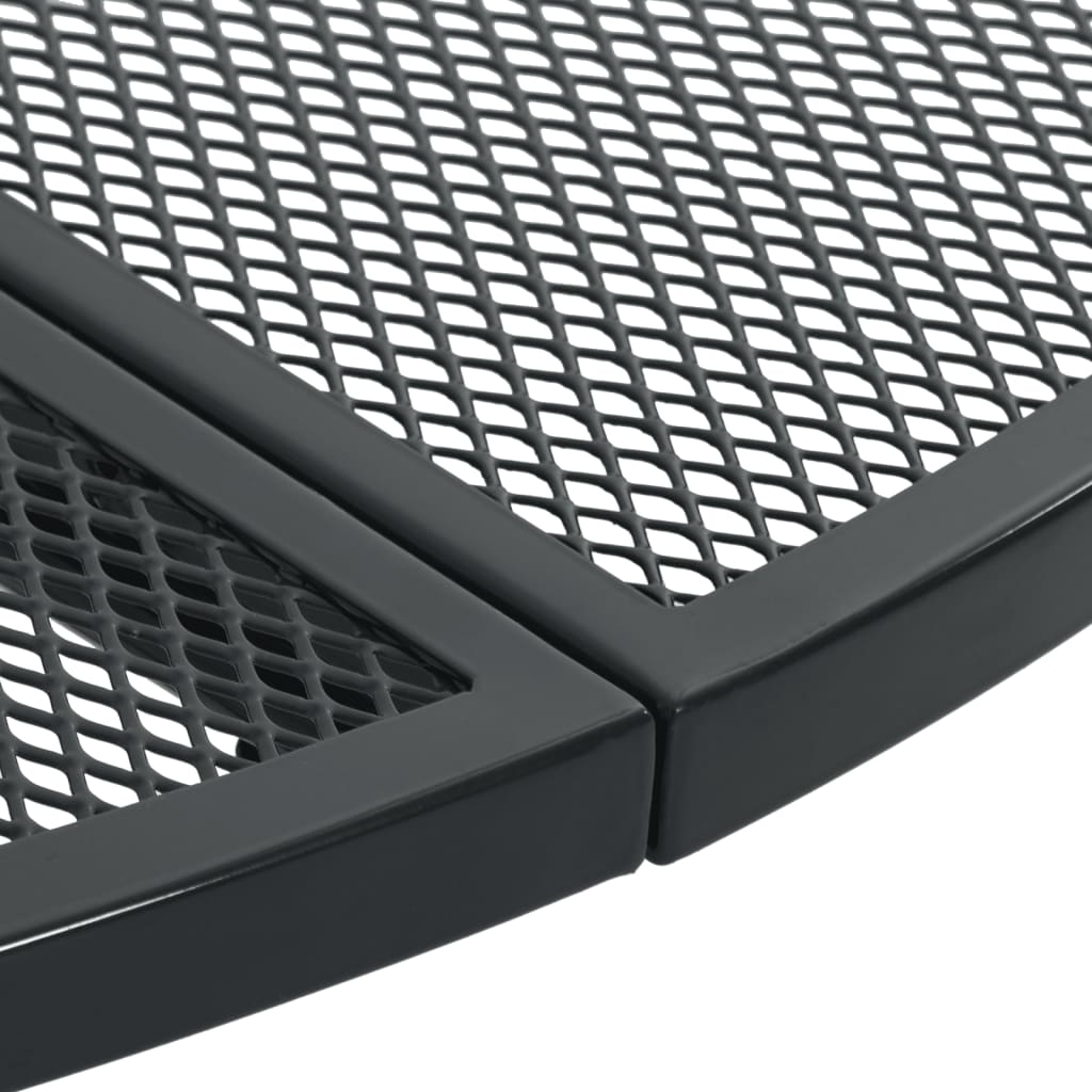 Set Sedie Giardino Reclinabili 5pz Antracite Acciaio Verniciato - homemem39