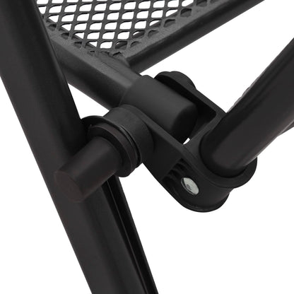 Set Sedie Giardino Reclinabili 5pz Antracite Acciaio Verniciato
