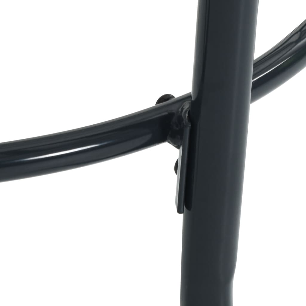 Set Sedie Giardino Reclinabili 5pz Antracite Acciaio Verniciato