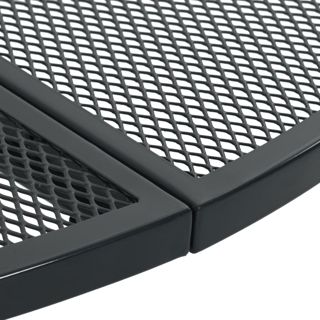 Set Sedie Giardino Impilabili 5pz Antracite Acciaio Verniciato - homemem39