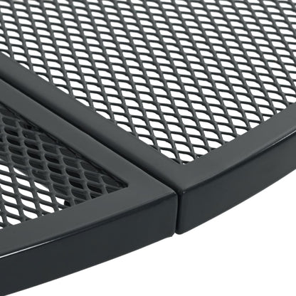 Set Sedie Giardino Impilabili 5pz Antracite Acciaio Verniciato - homemem39