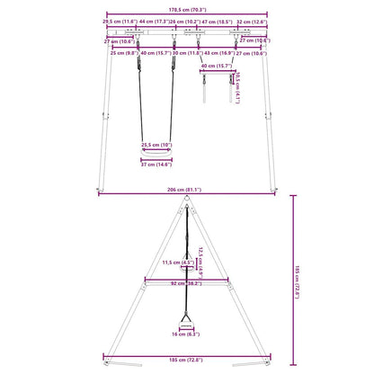 Set Gioco da Esterno con Altalena e Trapezio | homemem39