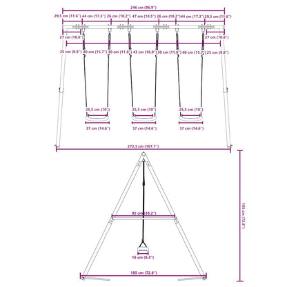 Set Altalene da Esterno 3 pz | homemem39