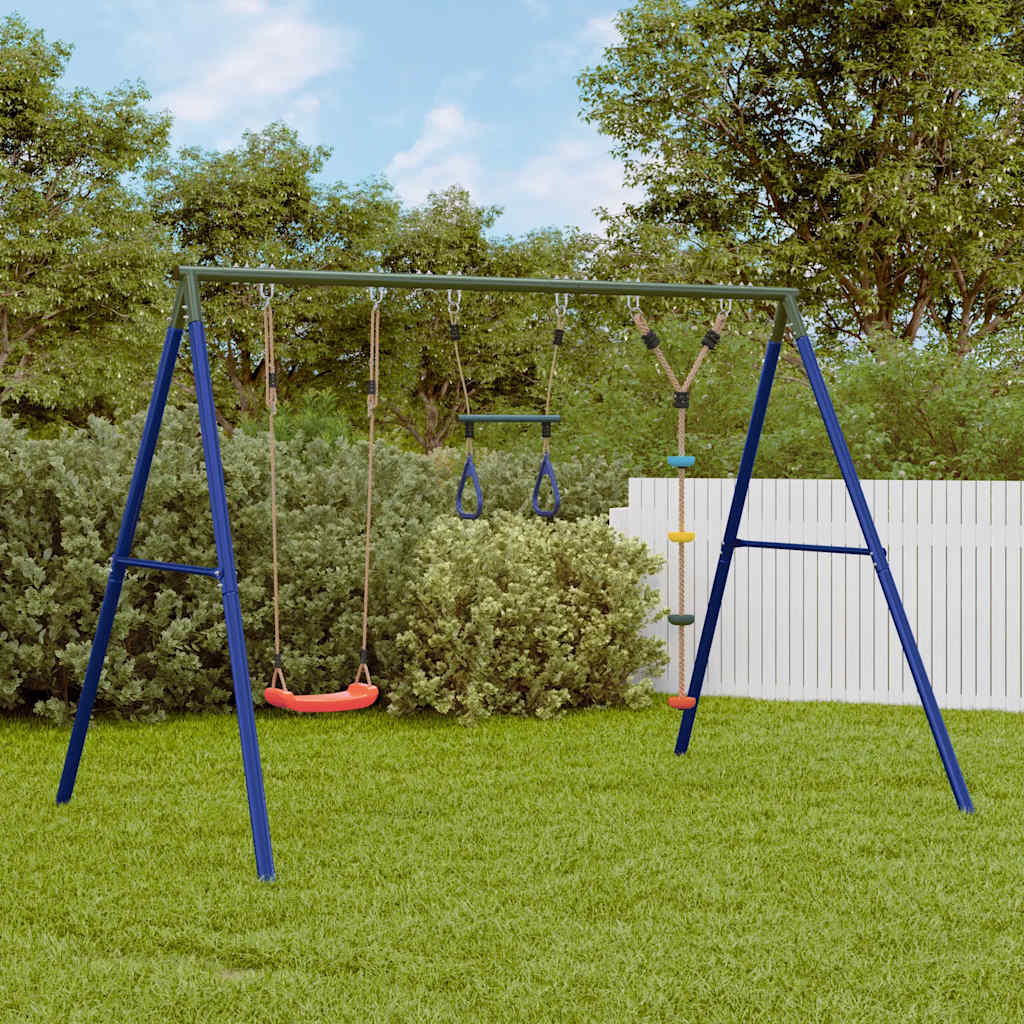 Set Gioco da Esterno con Altalena Trapezio e Altalena a Disco | homemem39