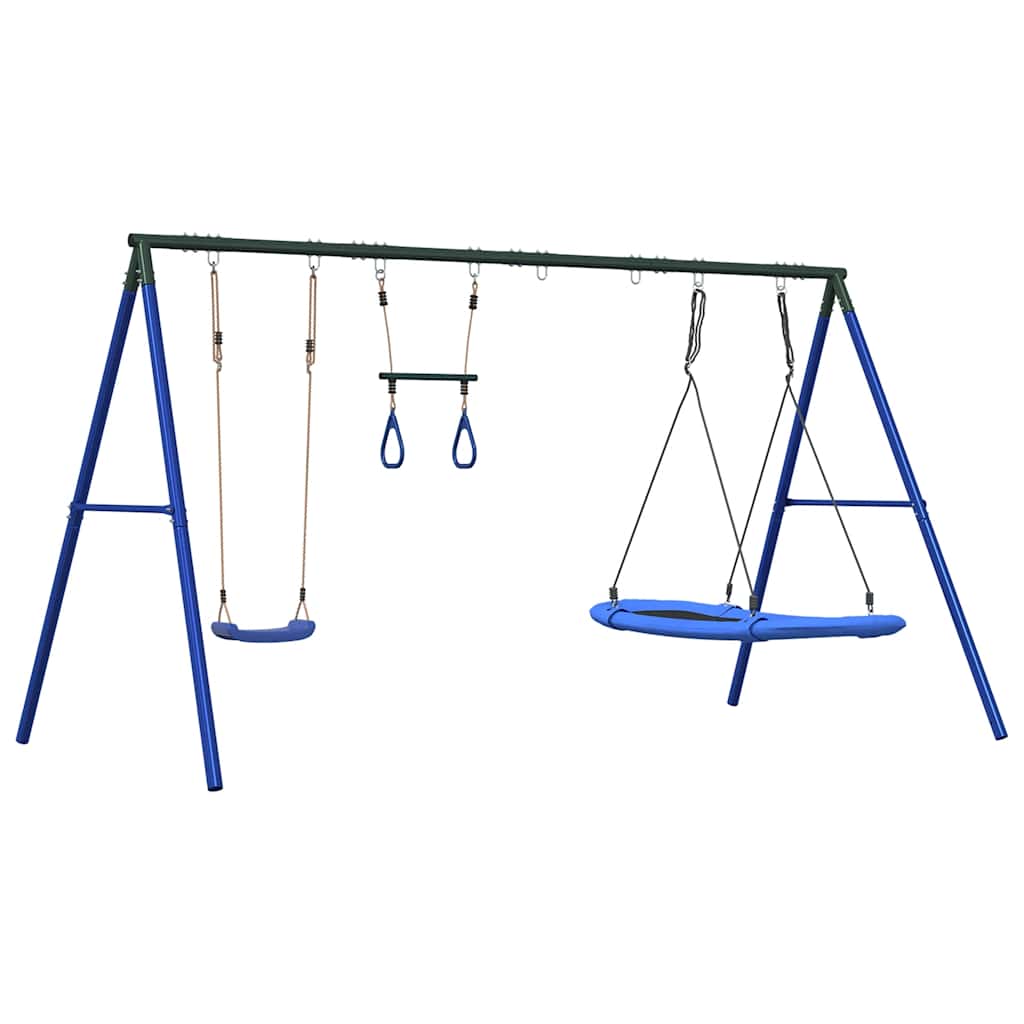 Set Gioco da Esterno con Altalena Trapezio e Altalena Nido | homemem39