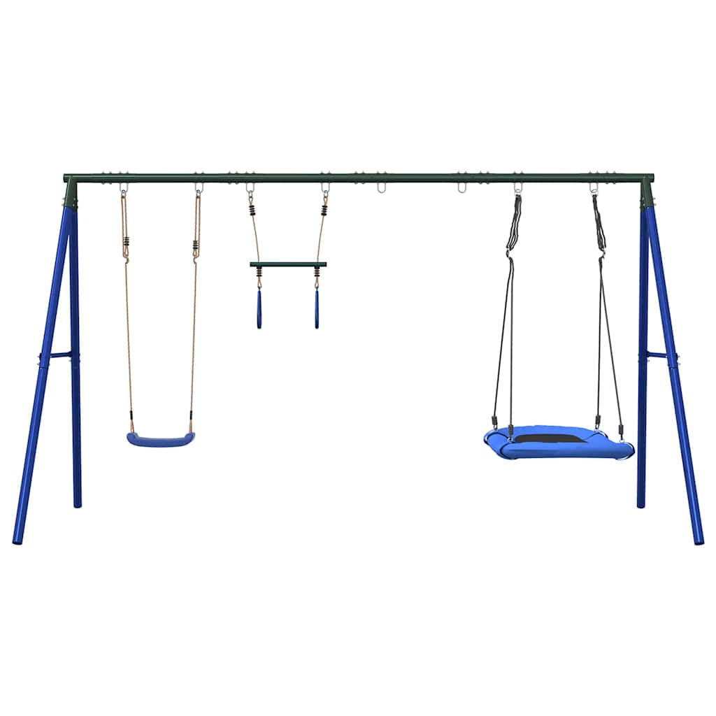 Set Gioco da Esterno con Altalena Trapezio e Altalena Nido | homemem39