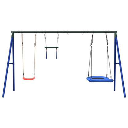 Set Gioco da Esterno con Altalena Trapezio e Altalena Nido | homemem39