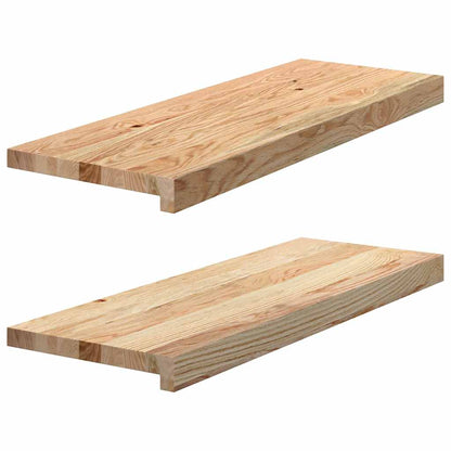 Gradini 2 pz 70x25x2 cm in Rovere Massello Non Trattato | homemem39