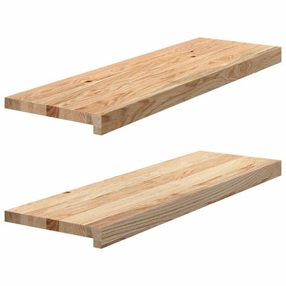 Gradini 2 pz 80x25x2 cm in Rovere Massello Non Trattato | homemem39