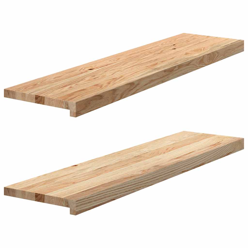 Gradini 2 pz 100x25x2 cm in Rovere Massello Non Trattato | homemem39