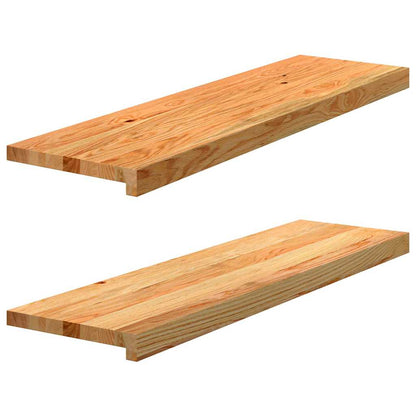 Gradini 2 pz Marrone Chiaro 90x25x2 cm Legno Massello Rovere | homemem39