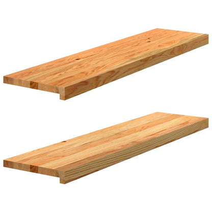 Gradini 2 pz Marrone Chiaro 100x25x2 cm Legno Massello Rovere | homemem39
