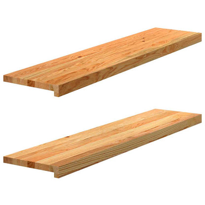 Gradini 2 pz Marrone Chiaro 110x25x2 cm Legno Massello Rovere | homemem39