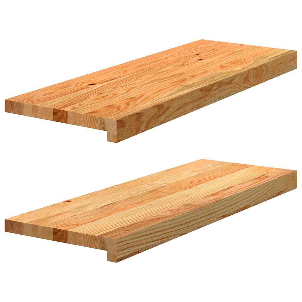 Gradini 2 pz Marrone Chiaro 70x30x2 cm Legno Massello Rovere | homemem39