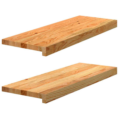 Gradini 2 pz Marrone Chiaro 70x30x2 cm Legno Massello Rovere | homemem39