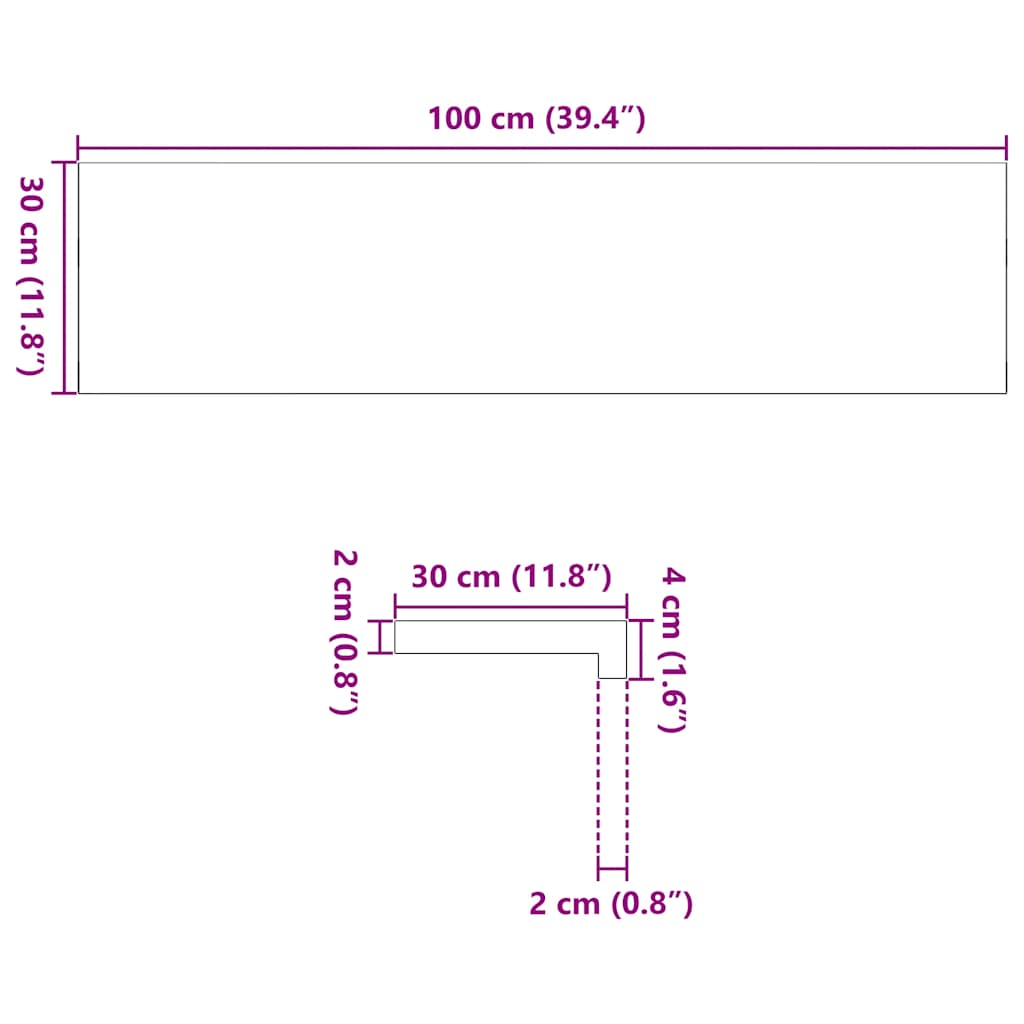 Gradini 2 pz Marrone Chiaro 100x30x2 cm Legno Massello Rovere | homemem39