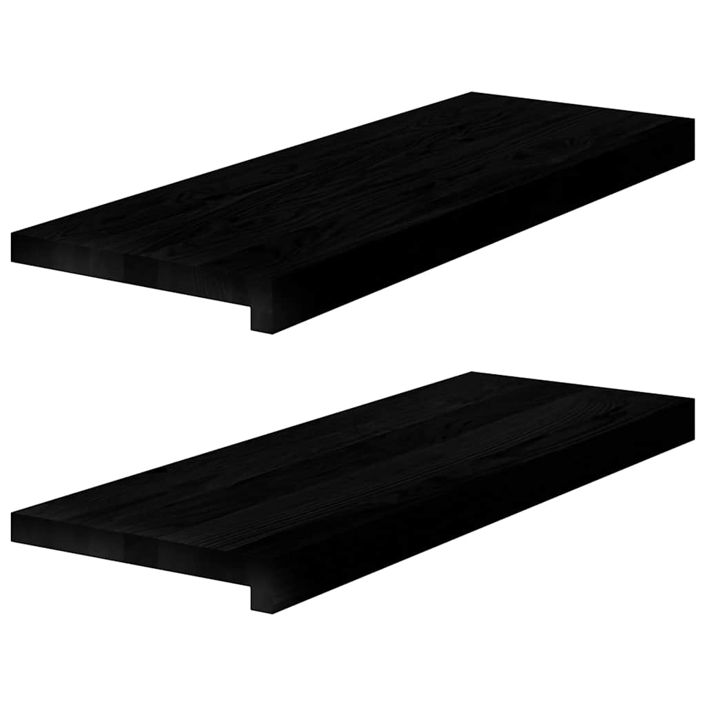 Gradini 2 pz Marrone Scuro 70x25x2 cm Legno Massello Rovere | homemem39