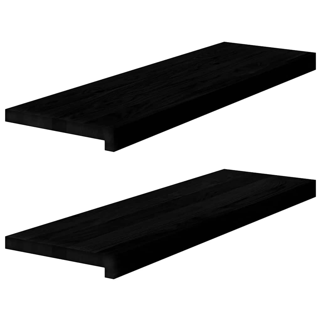 Gradini 2 pz Marrone Scuro 80x25x2 cm Legno Massello Rovere | homemem39