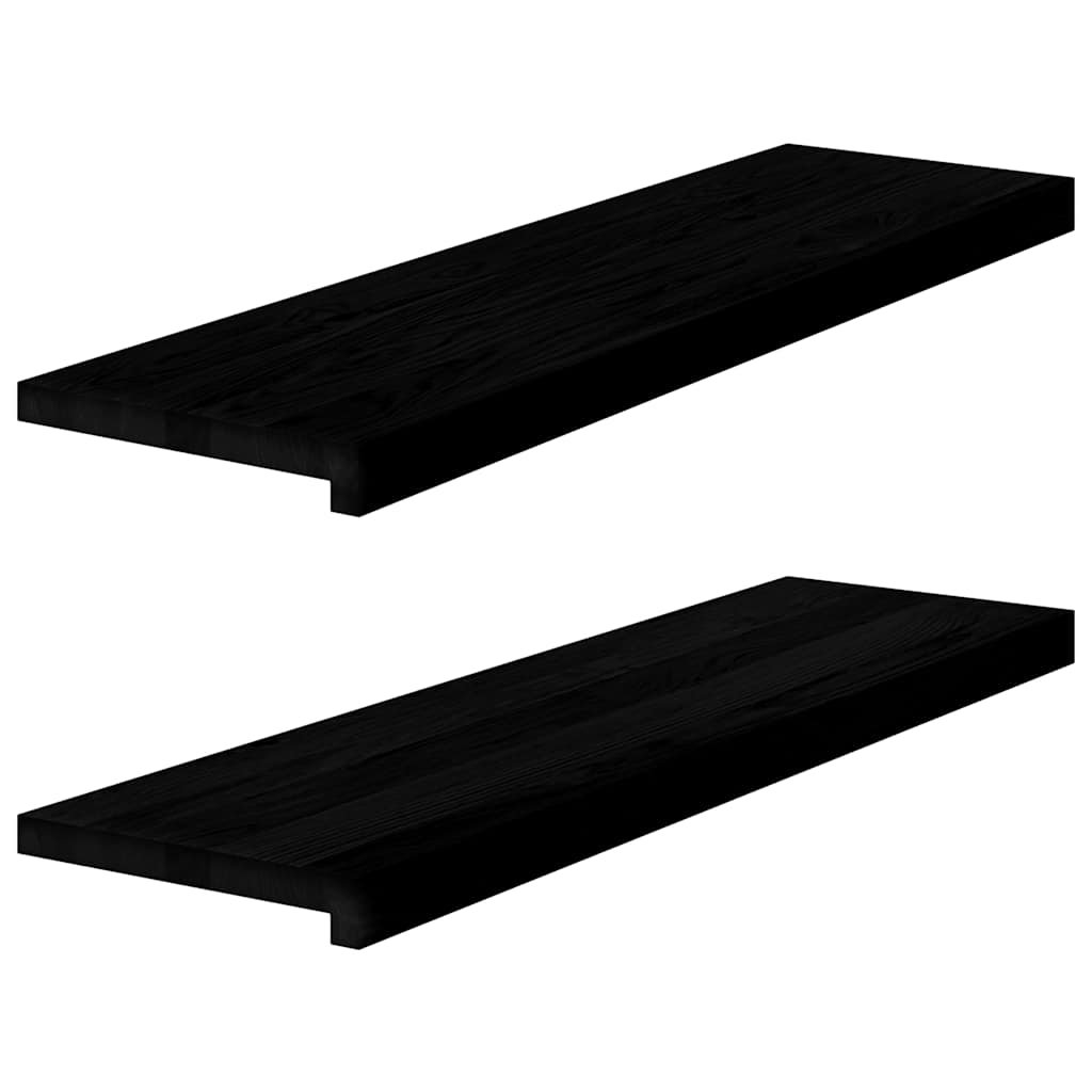 Gradini 2 pz Marrone Scuro 90x25x2 cm Legno Massello Rovere | homemem39