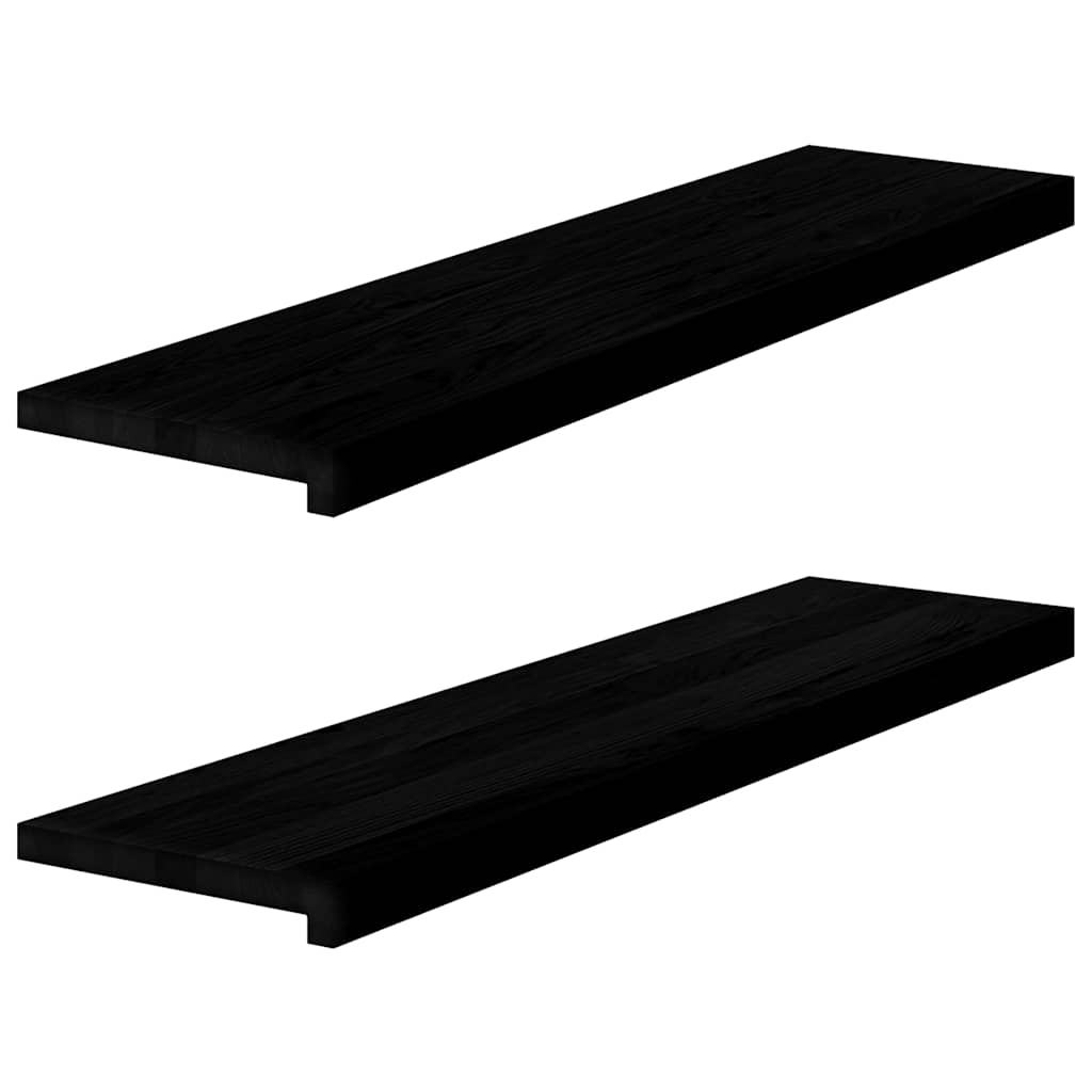Gradini 2 pz Marrone Scuro 100x25x2 cm Legno Massello Rovere | homemem39